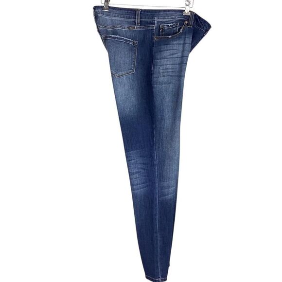 KanCan Curvy Jeans Women 15/31 Blue Stretch High Rise Skinny Button Fly Whisker - Picture 6 of 11